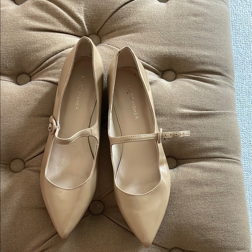 Marc Fisher Cream Flats with Pointed Toe